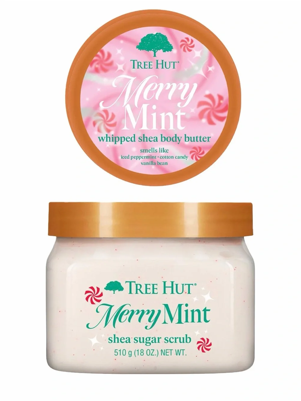 Tree Hut Merry Mint Shea Sugar Scrub & Body Brush